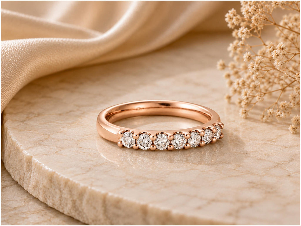 Lab-Grown Diamond Half Eternity Ring – 2.5mm in solid gold, view 3