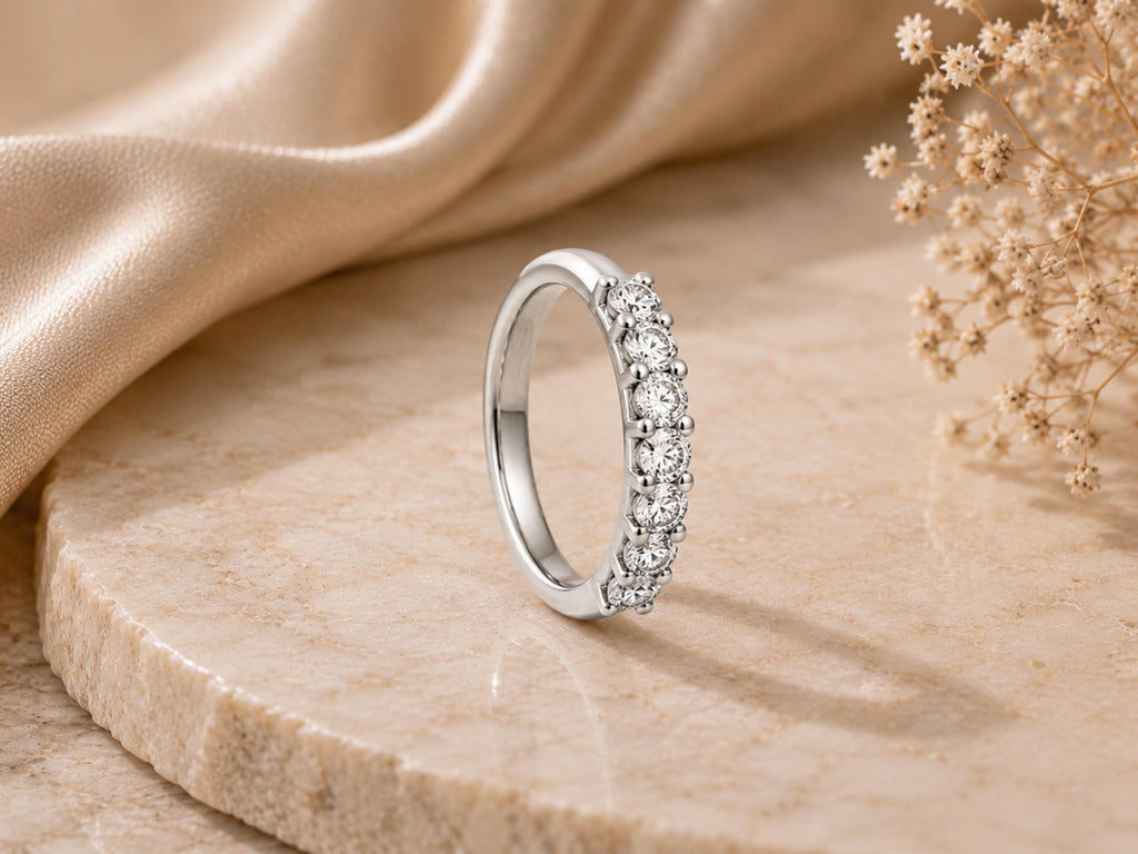 Lab-Grown Diamond Half Eternity Ring – 2.5mm in solid gold, view 4