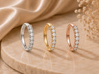 Lab-Grown Diamond Half Eternity Ring – 2.5mm in solid gold, view 7