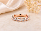 Lab-Grown White Sapphire Eternity Ring – 3.1mm in solid gold, view 3