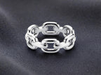 Chunky Chain Link Ring – 6.5mm in solid gold, view 2