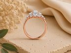 Lab-Grown Diamond Cluster Ring – 7mm Top in solid gold, view 8