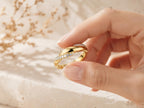 Pavé Lab-Grown Sapphire Knot Ring – 6.5mm in solid gold, view 8