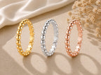 Gold Bead Ring – 3mm in solid gold, view 7