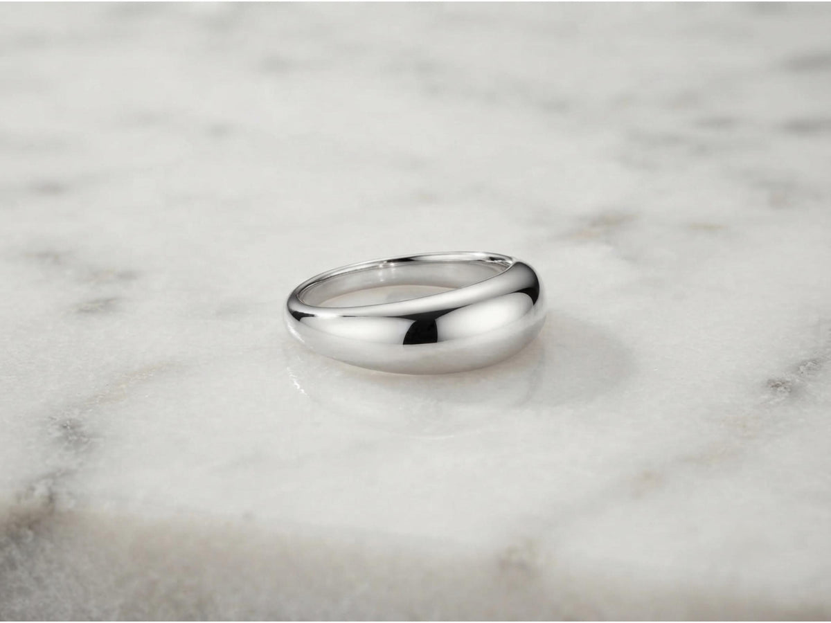 Classic Gold Dome Ring – 6.2mm in solid gold, view 2