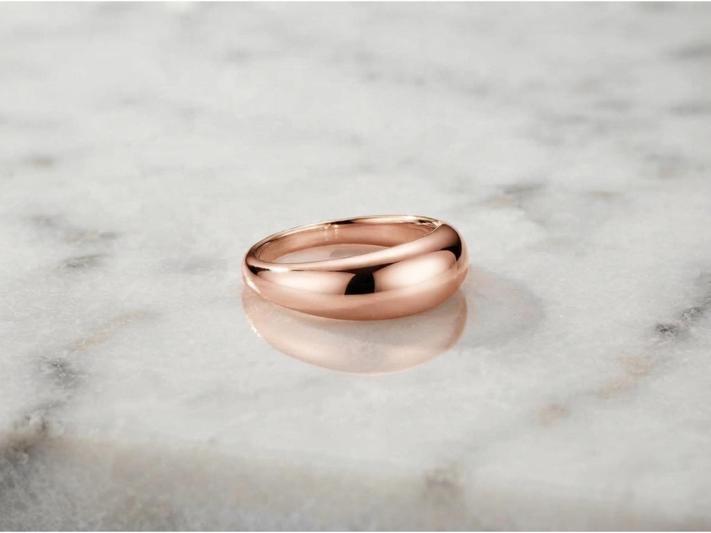 Classic Gold Dome Ring – 6.2mm in solid gold, view 3