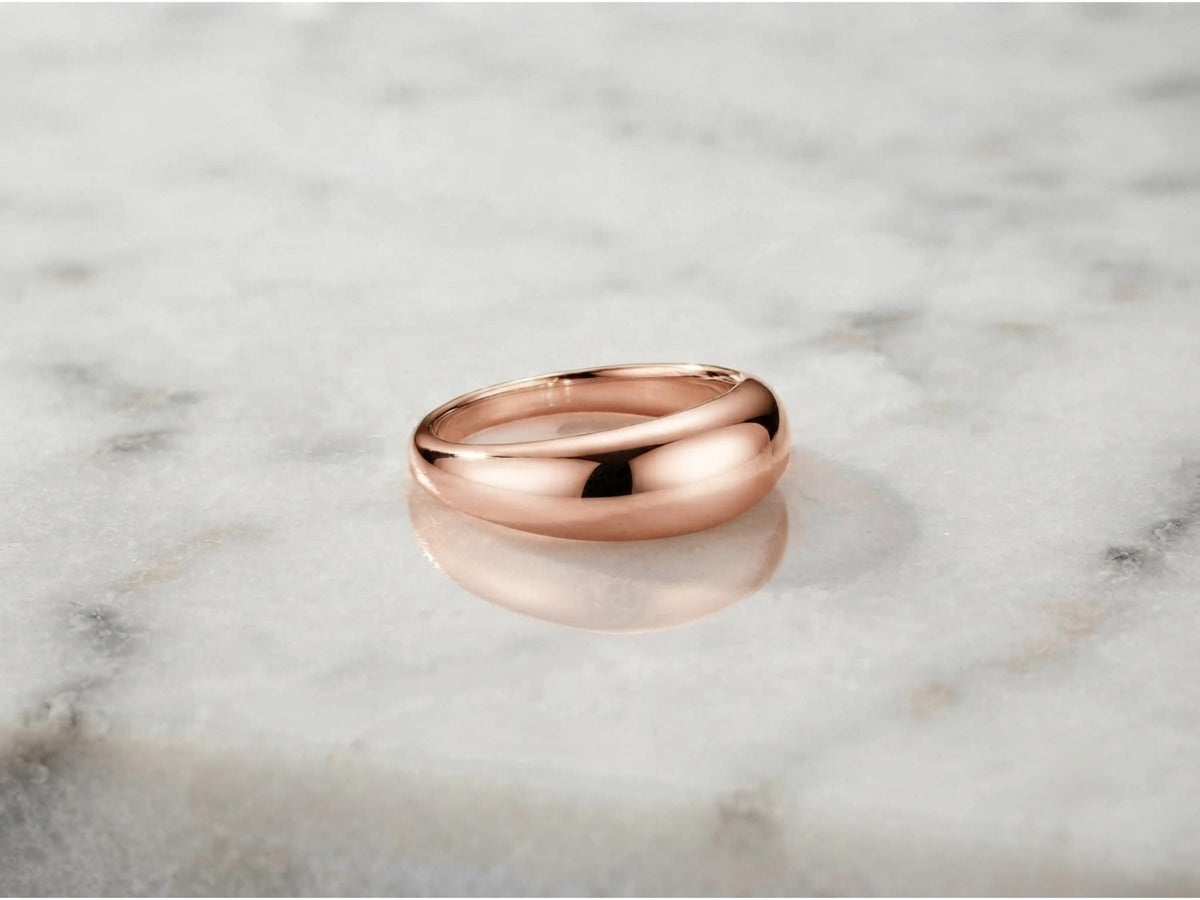 Classic Gold Dome Ring – 6.2mm in solid gold, view 3