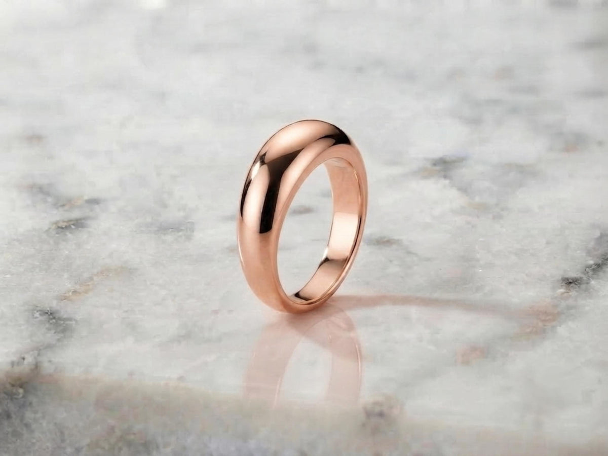 Classic Gold Dome Ring – 6.2mm in solid gold, view 6