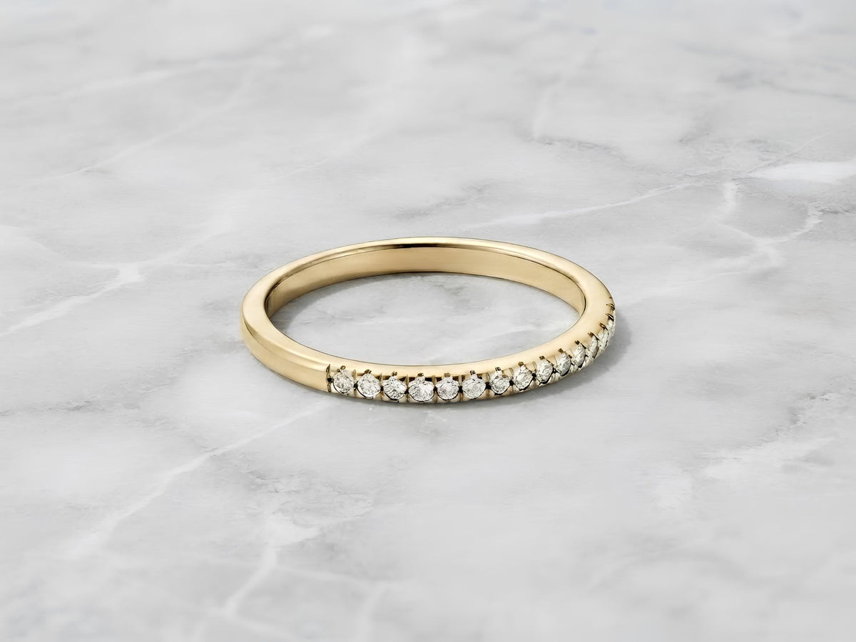 Lab-Grown Diamond Stacking Ring – 1.3mm in solid gold