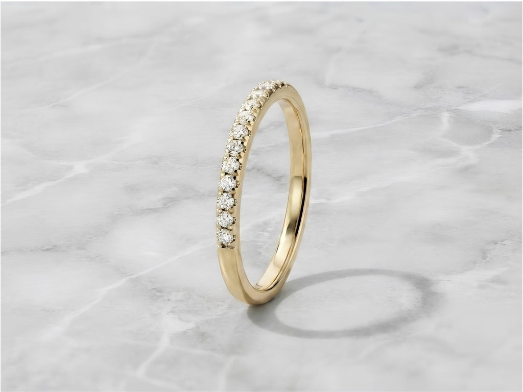 Lab-Grown Diamond Stacking Ring – 1.3mm in solid gold, view 5