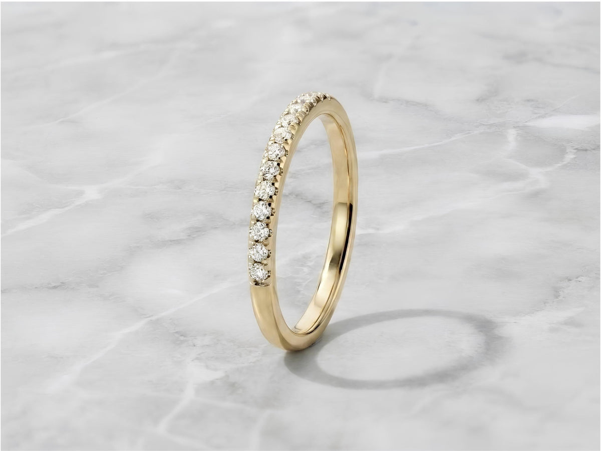 Lab-Grown Diamond Stacking Ring – 1.3mm in solid gold, view 5