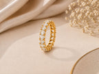 Oval Lab-Grown Diamond Eternity Ring – 2.5mm in solid gold, view 4