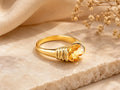 Yellow Stone Cocktail Ring – 8mm in solid gold
