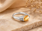 Yellow Stone Cocktail Ring – 8mm in solid gold, view 2