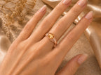 Yellow Stone Cocktail Ring – 8mm in solid gold, view 9