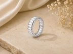 Chunky Fluted Ring – 6.35mm Wide Band in solid gold, view 5