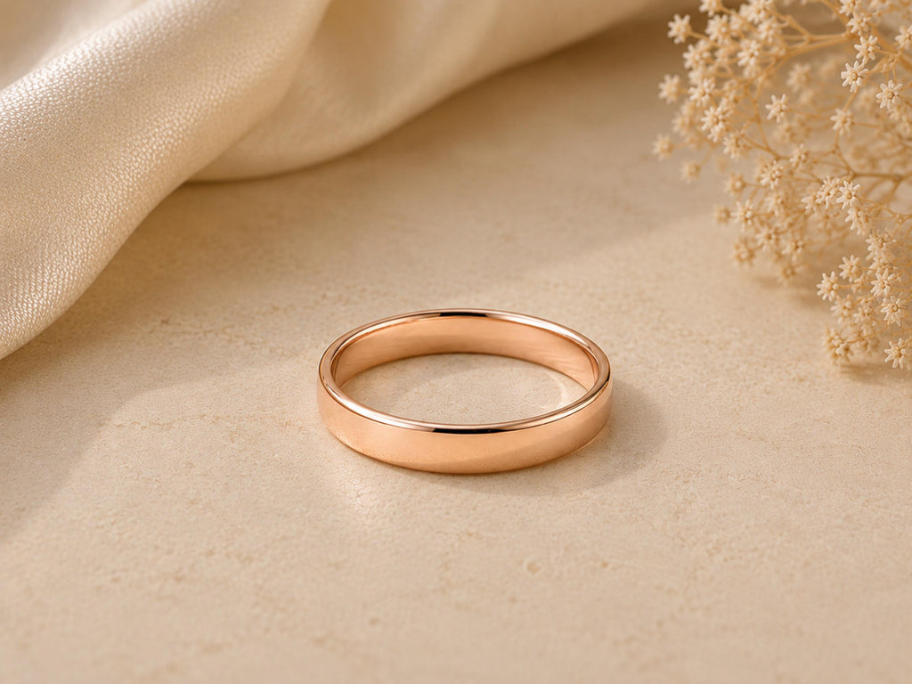Bold Stacker Ring – 3mm Minimalist Band in solid gold, view 3