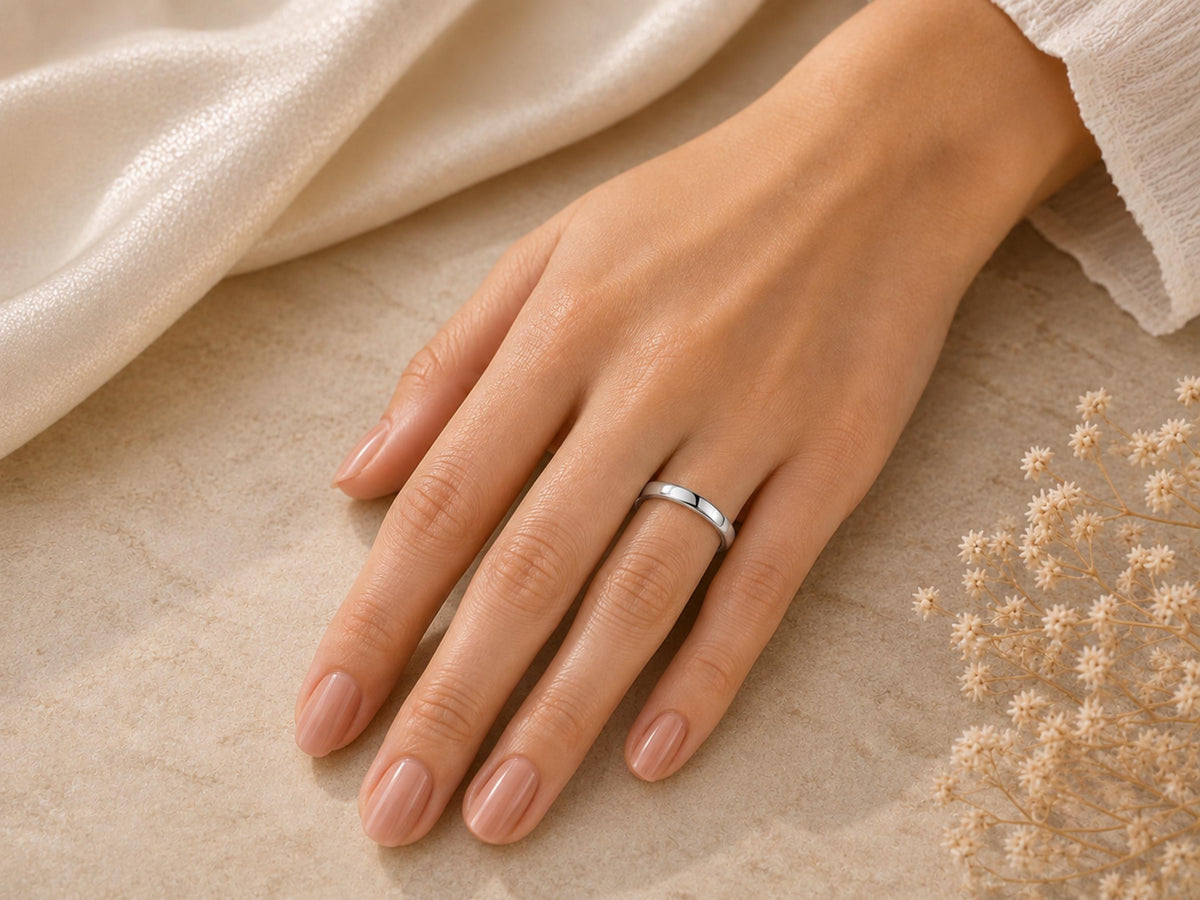 Bold Stacker Ring – 3mm Minimalist Band in solid gold, view 10