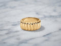 Fluted Bold Gold Ring – 9.35mm Wide Band in solid gold