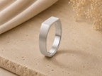 Slim Rectangular Signet Ring – 6mm Top in solid gold, view 5