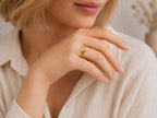 Triple Coil Marquise Stone Ring – 9.7mm in solid gold, view 9