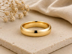 4mm Curved Wedding Band – Nesting Contour Ring in solid gold