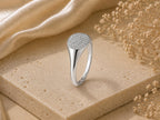 Pavé Lab-Grown Diamond Signet Pinky Ring – 8mm in solid gold, view 4