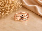 Ripple Wave Statement Ring – 10.6mm in solid gold, view 2