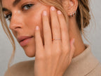 Pavé Lab-Grown Diamond Bar Ring – 1.5mm in solid gold, view 9