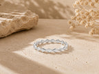 Faceted Zigzag Stacking Band – 2.5mm in solid gold, view 2
