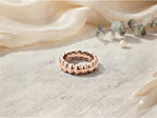 Bubble and Scallop Ring Set – 6.2mm in solid gold, view 9