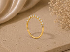 Lab-Grown Diamond Half Eternity Band – 2.3mm in solid gold, view 6