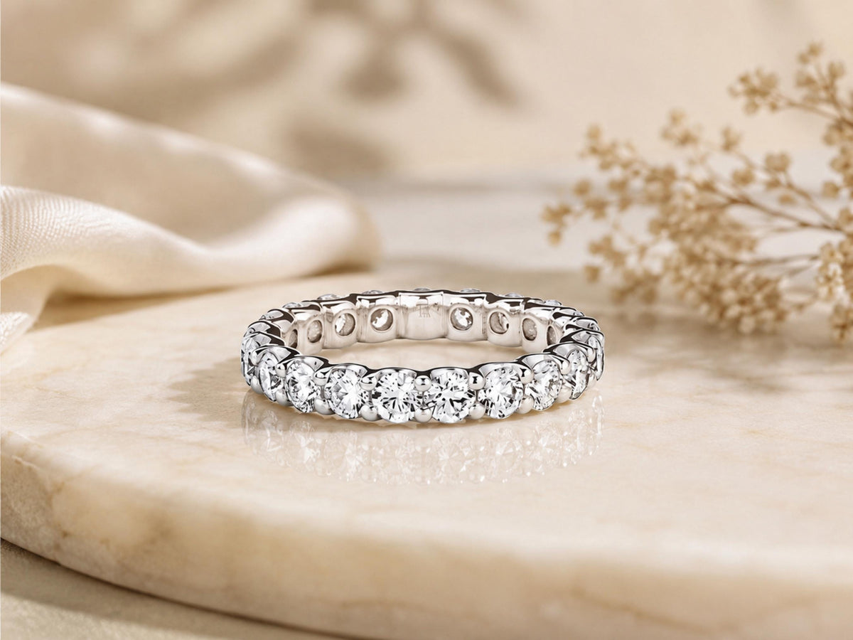 Lab-Grown Diamond Eternity Band – 3.1mm in solid gold, view 2