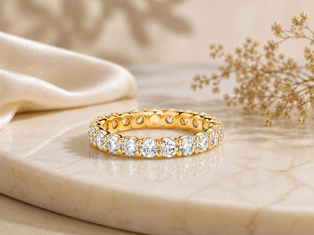 Lab-Grown Diamond Eternity Band – 3.1mm in solid gold