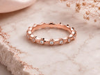 Scalloped Crown Stacking Ring – 2.8mm in solid gold, view 2