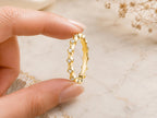 Scalloped Crown Stacking Ring – 2.8mm in solid gold, view 8