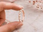 Scalloped Crown Stacking Ring – 2.8mm in solid gold, view 10