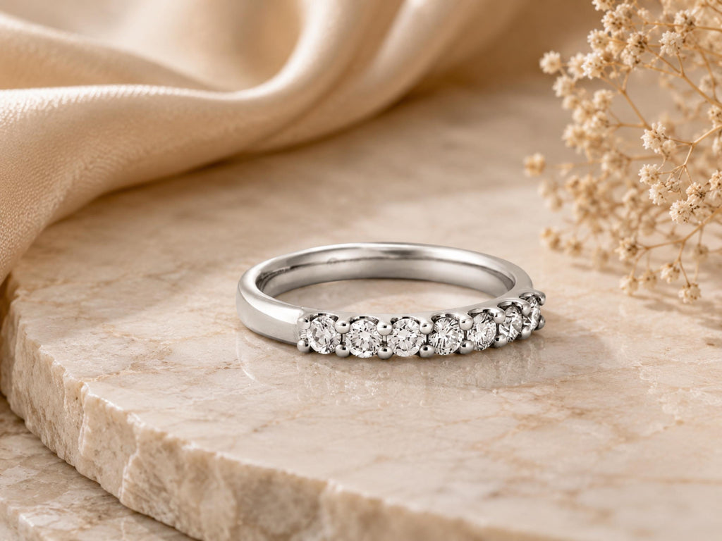 Lab-Grown Diamond Half Eternity Ring – 2.5mm in solid gold, view 2