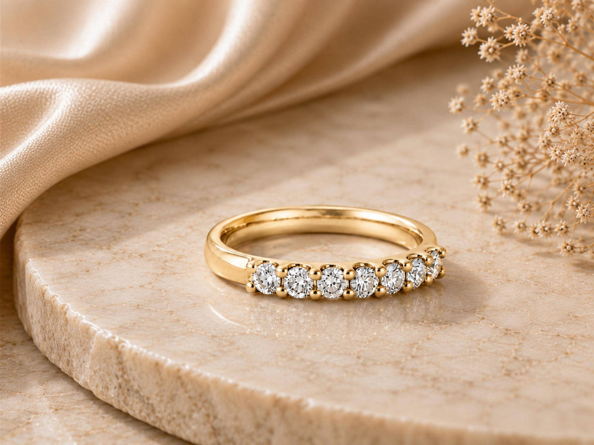 Lab-Grown Diamond Half Eternity Ring – 2.5mm in solid gold