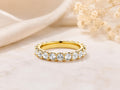 Lab-Grown White Sapphire Eternity Ring – 3.1mm in solid gold