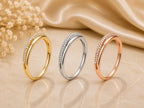 Pavé Lab-Grown Diamond Crossover Ring – 5.5mm in solid gold, view 7