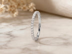 Slim Lab-Grown Diamond Eternity Band – 1.5mm in solid gold, view 4