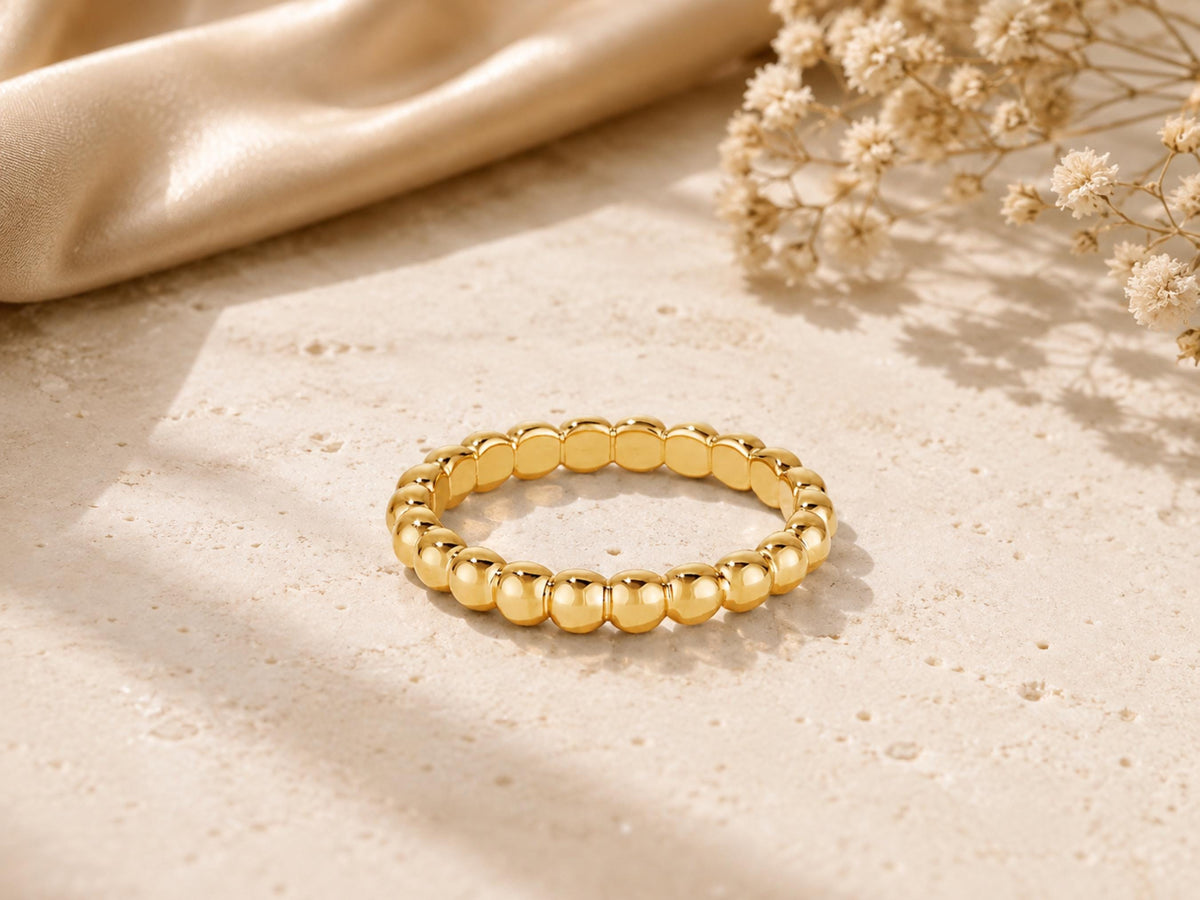 Gold Bead Ring – 3mm in solid gold