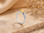 Yellow Stone Cocktail Ring – 8mm in solid gold, view 4