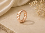 Chunky Fluted Ring – 6.35mm Wide Band in solid gold, view 6
