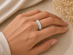 Chunky Fluted Ring – 6.35mm Wide Band in solid gold, view 9