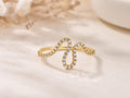 Pavé Lab-Grown Diamond Swirl Ring – 9.3mm in solid gold