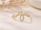 Pavé Lab-Grown Diamond Swirl Ring – 9.3mm in solid gold