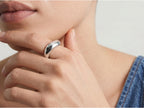 Organic Chunky Dome Ring – 5.8mm in solid gold, view 9