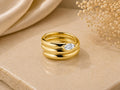 Triple Coil Marquise Stone Ring – 9.7mm in solid gold